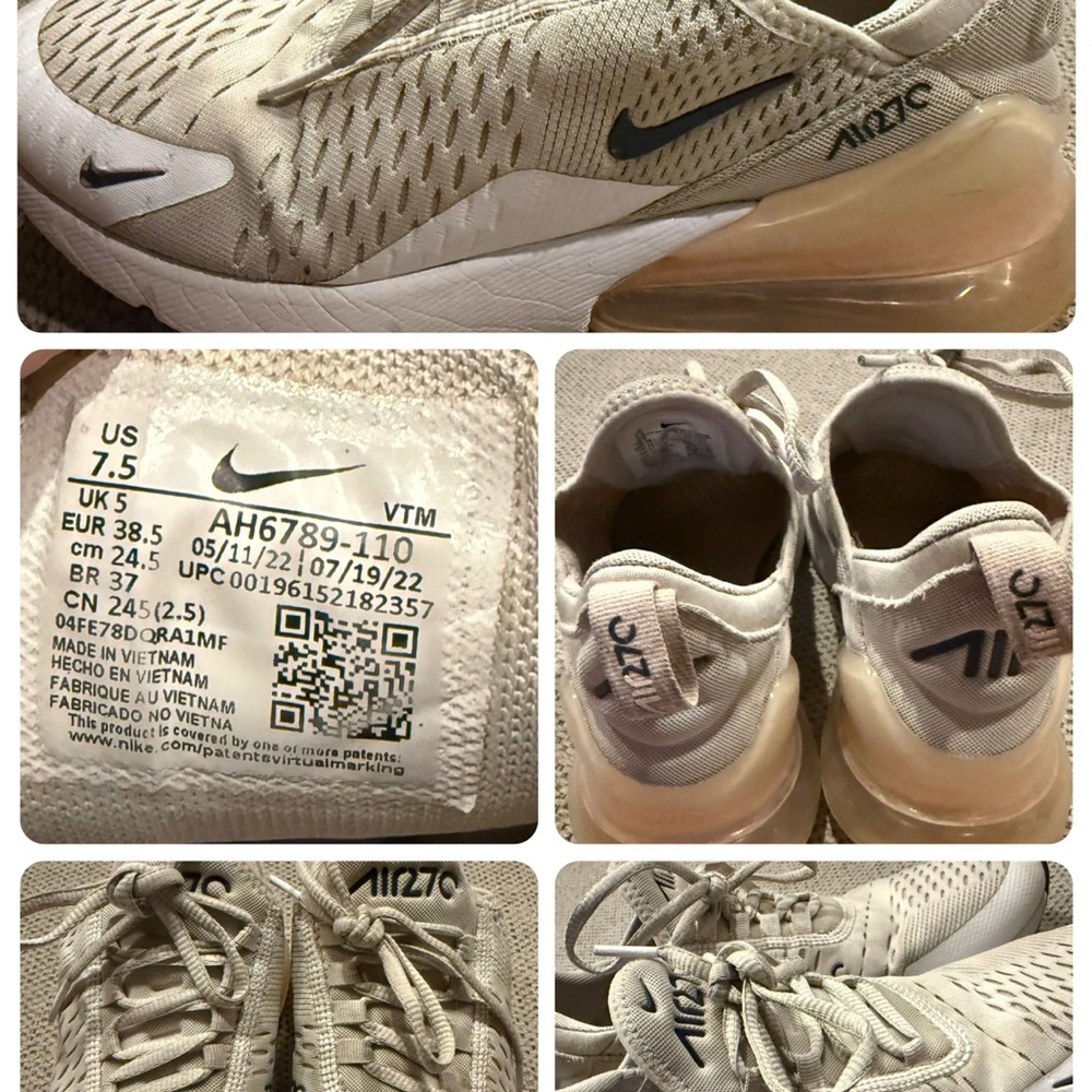 Nike Air Max 270 Cream Sneakers